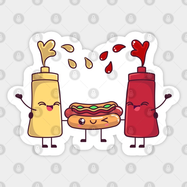 Sausage Hotdog friends Sticker by omarelatawy